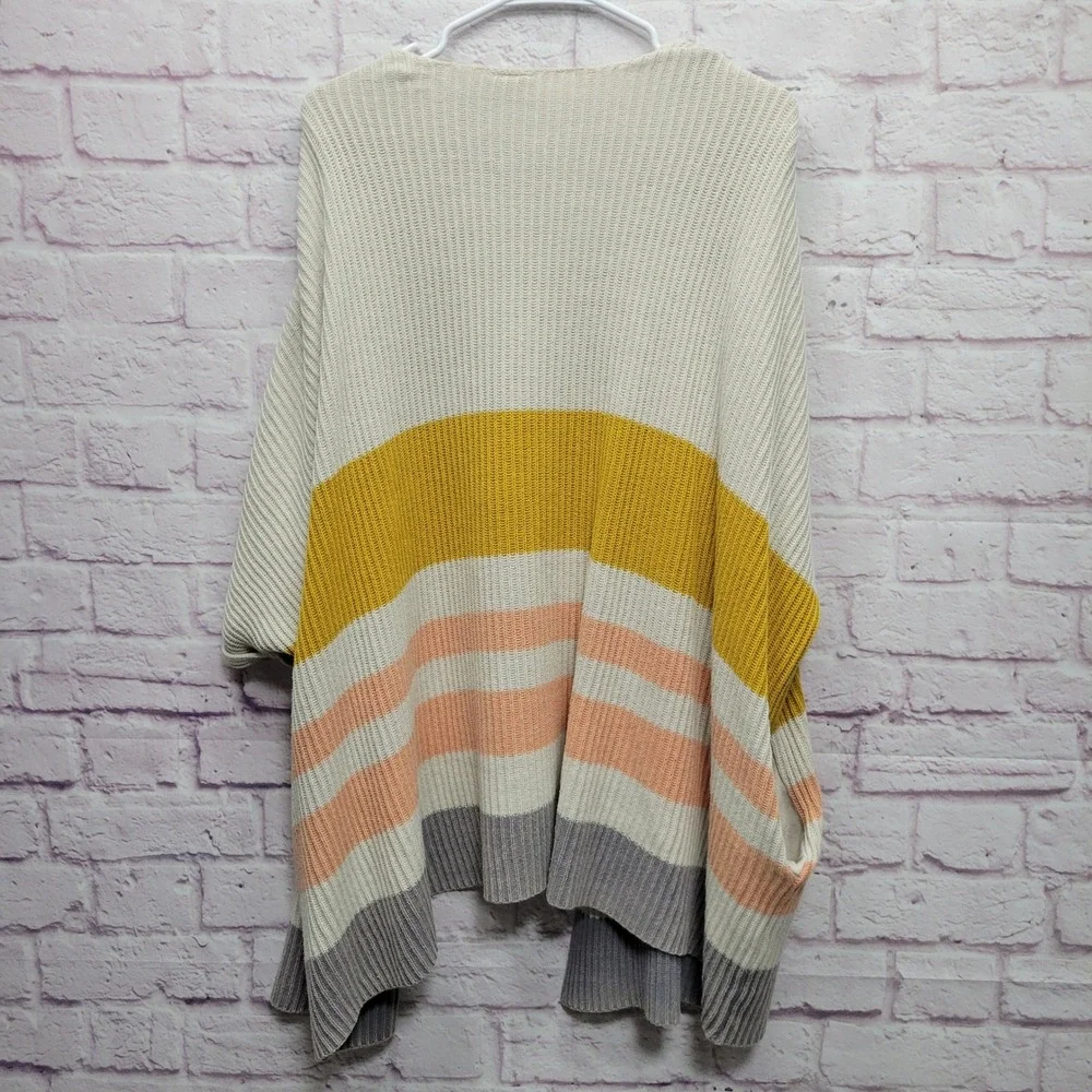 By Together Knit Striped Dolman Cardigan Sweater Womens S/M Casual Travel Kimono
